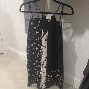 Parker Black and Cream Mini Dress